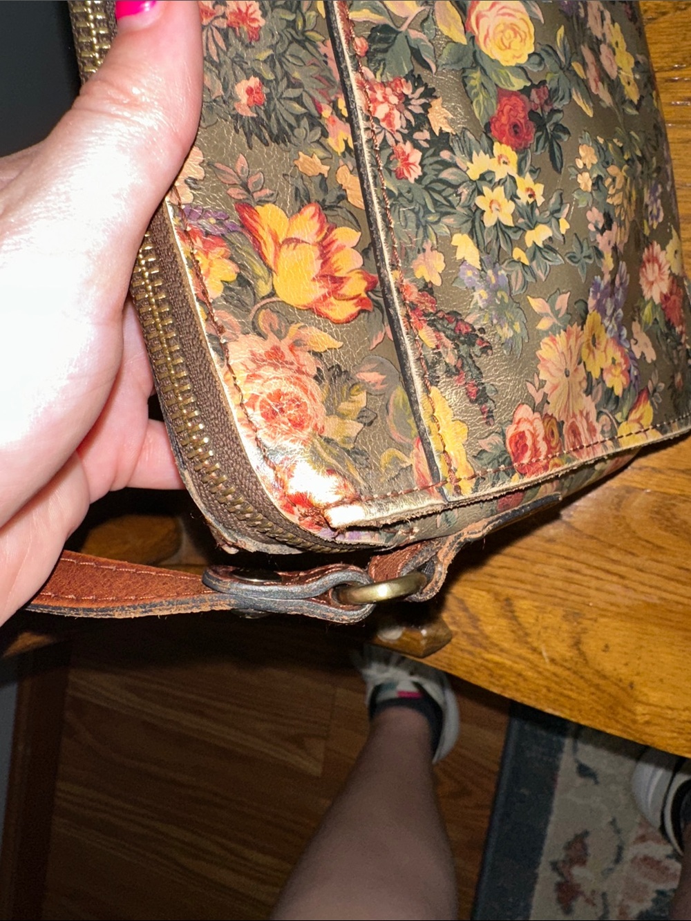 Patricia Nash Floral Crossbody Shoulder Bag - Picture 8 of 9